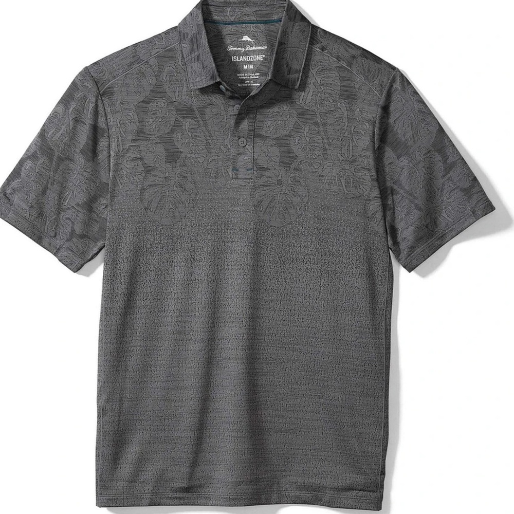 Tommy Bahama Gray Polo Shirt Classic Style